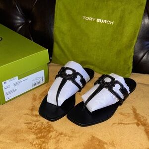 Tory Burch Black Slide Sandals 9